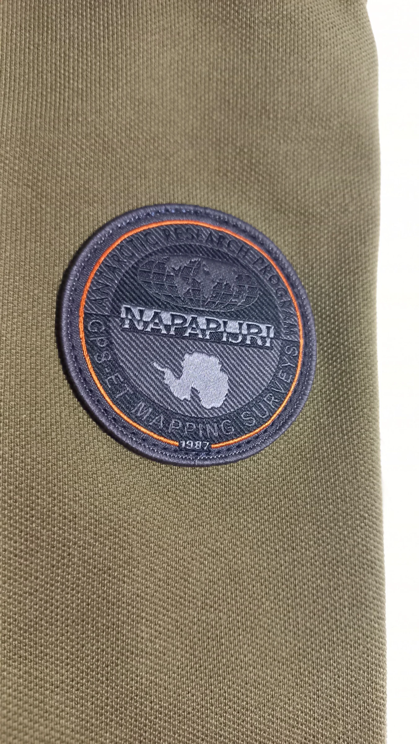Vintage Napapijri Polo Shirt Olive Green XL – photo 8